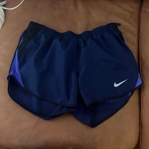Nike Women's Navy and Black Athletic Shorts